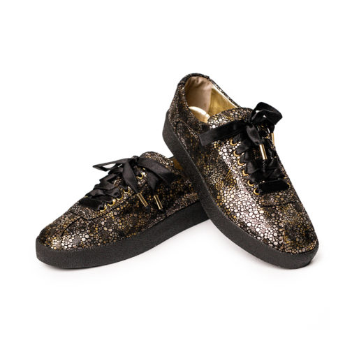 Sneakersy „Gold-Black Bubble”