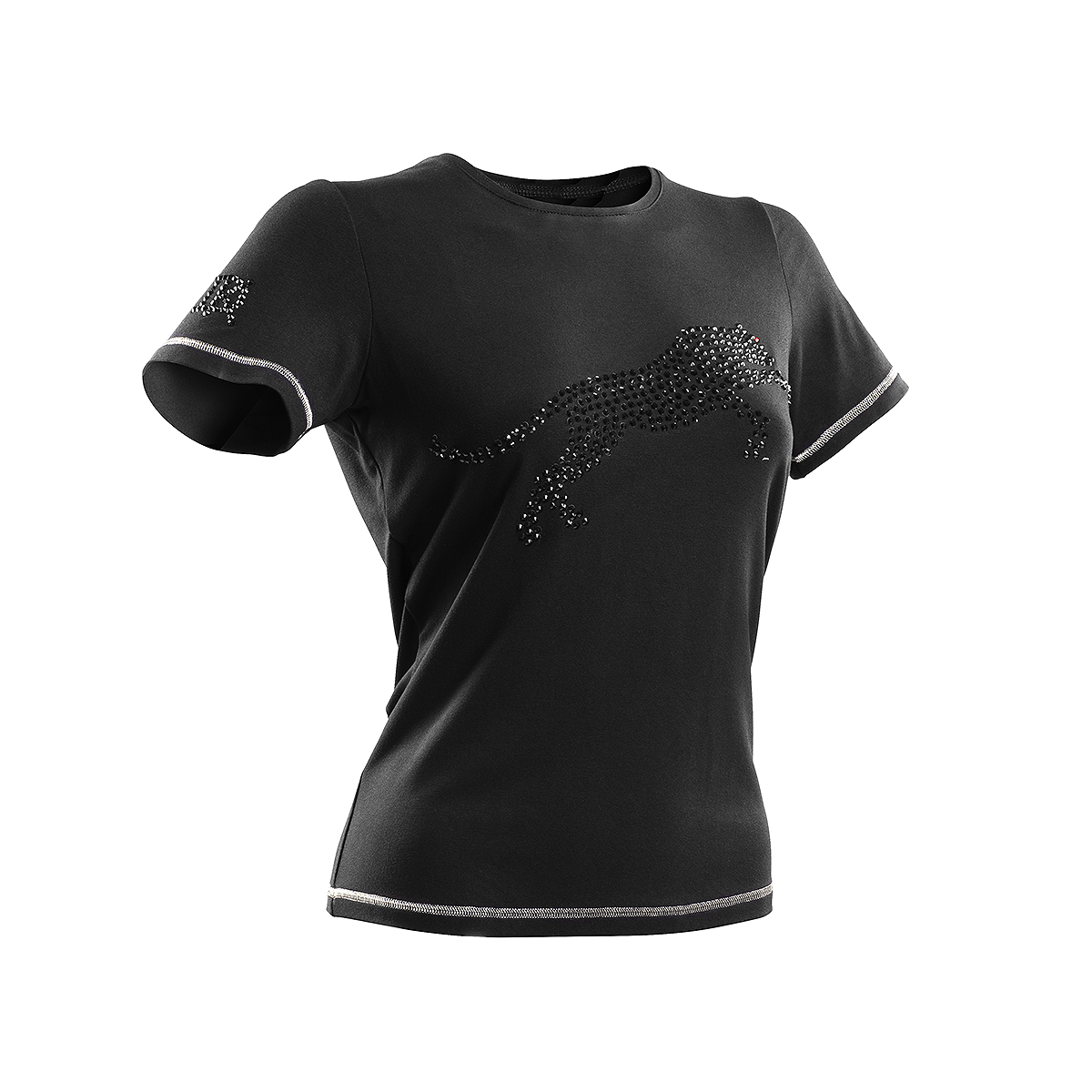 T-Shirt Czarny Black Leopard