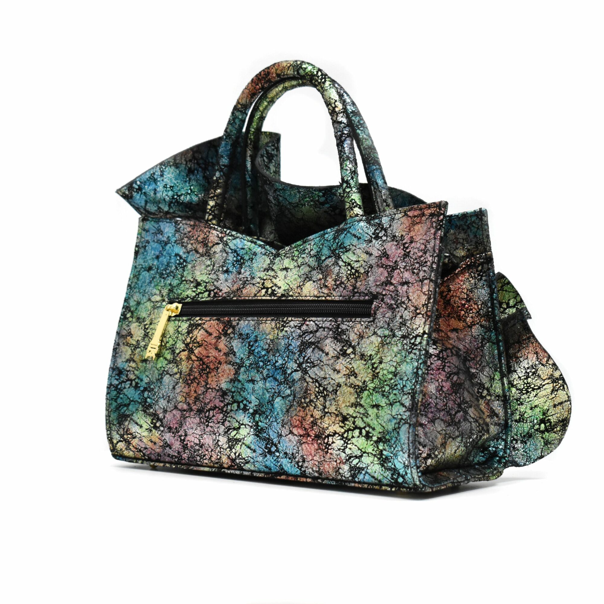 Multicolor Frill Handle Bag